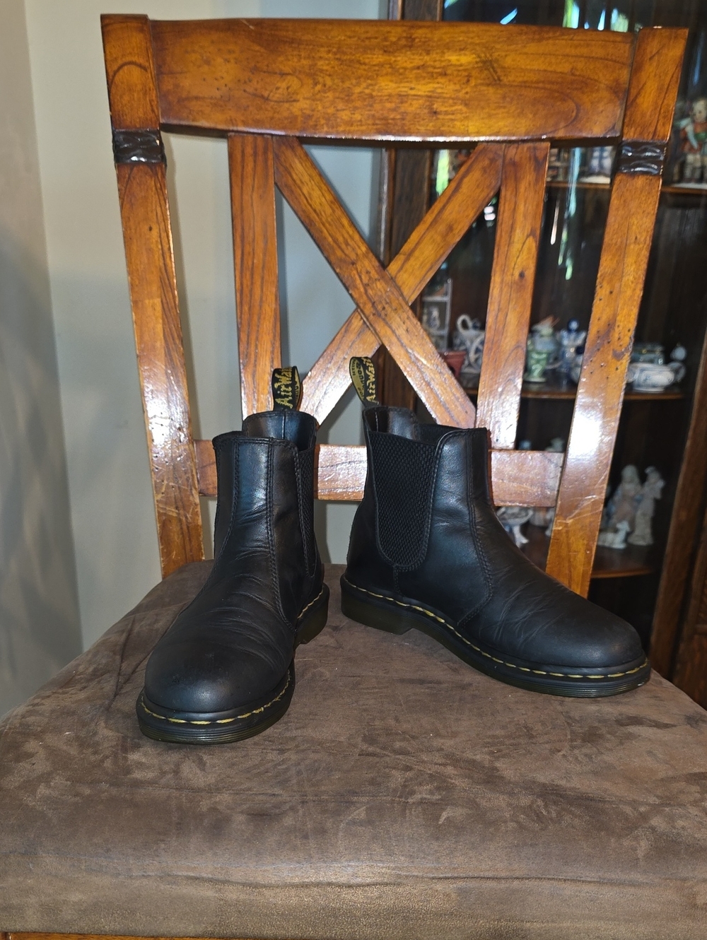 Dr. Martens 2976 Women's 8 Smooth Leather Chelsea Black Boots Docs Doc Marten - Picture 3 of 16